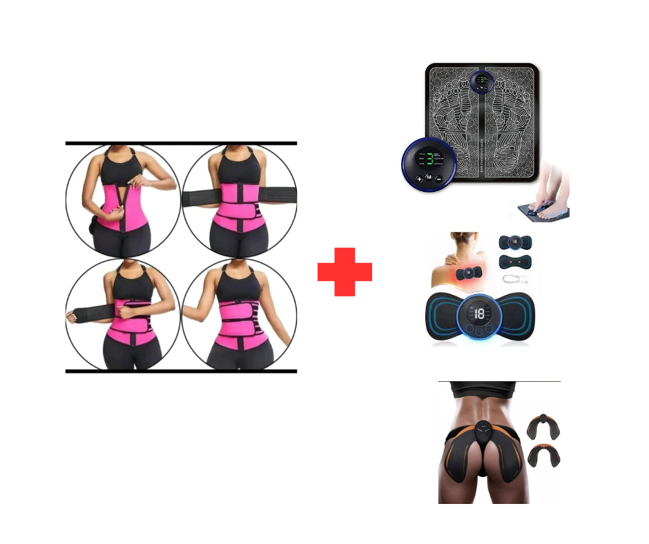 Combo x 3 masajeador mas  faja pd-48